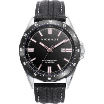 Reloj Viceroy Magnum 401297-53 acero y piel negra