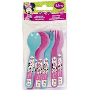 Set 6 unidades cubiertos picnic minnie dots & bows (12/48)