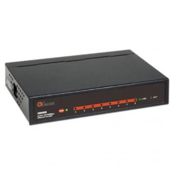 Hamlet Network Switch with 8 Ports Automatic Speed Recognition up to 10/100 Mbps Metal HN08S