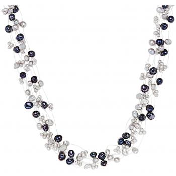 Cadena Valero Pearls Azul Oscuro Plata