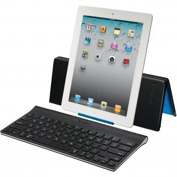 Logitech Tastiera Tablet iPad Blu‑tooth QWERTY Spagnolo Nero 2.1+EDR con batterie AAA