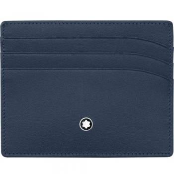 Montblanc Meisterstück – Estuche para Tarjetas de Visita MST Pocket 6 CC Marina Tarjeta de Visita móvil, Color Azul Marino