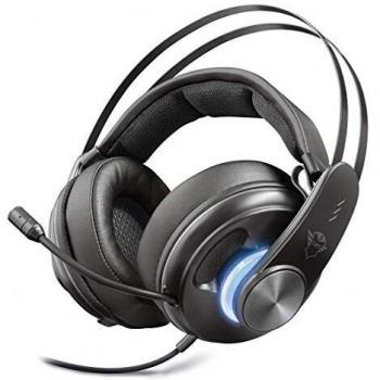 Trust GXT 383 Dion Cuffie Gaming Illuminate Surround 7.1 con Connessione Ottica e USB – Nero