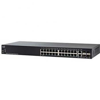 Switch gestito Cisco SG350-28 con 24 porte Gigabit Ethernet RJ45 più 2 slot SFP e 2 porte Gigabit Ethernet combinate, protezione limitata a vita (SG350-28-K9-EU)