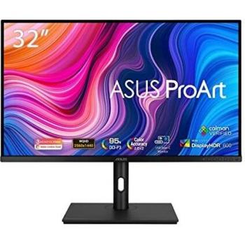 Asus proart pa328cgv 32 led ips quad hd 16:9 165hz 1ms proart display hdr 600 freesync premium pro hub usb hdmi displayport usb-c 90w altoparlanti incorporati nero