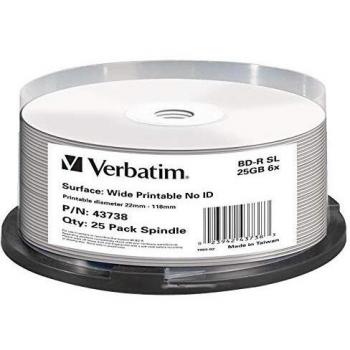 Mandrino Verbatim 25x Blu‑Ray BD‑R 25 GB