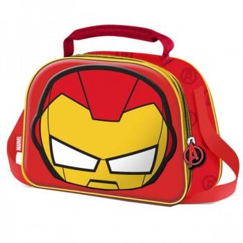 Karactermania Marvel Iron Man Bobblehead Bolsa Portamerienda 3D, Rojo