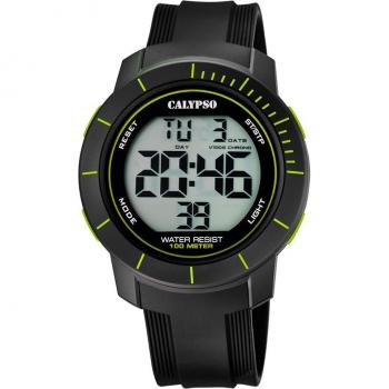 Reloj Calypso Color Splash K5839/1 Negro Correa De Caucho, Hombre