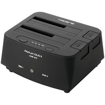 Tacens 25279 Docking Station USB 3.0 2 Dischi SATA I/II/III – Nero