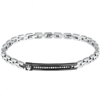 Pulsera Maserati de Acero Plateado para Hombre