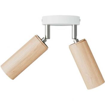 Lámpara TwinGlow con Pantalla Tub-E14 y Rosetón Circular