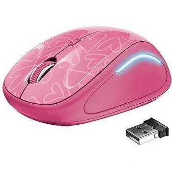 Trust Yvi FX Mouse Wireless, Rosa