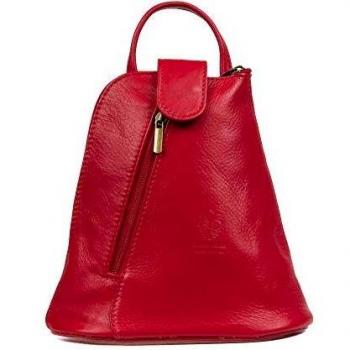 Firenze Artegiani Carlotta Bolso Mochila Mujer Piel auténtica Rojo