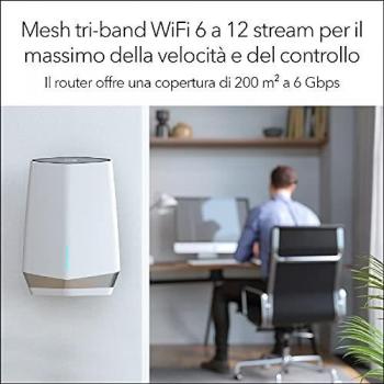 Netgear Orbi Pro Router Mesh Wi-Fi 6 Tri-Band SXR80 per Aziende e Case