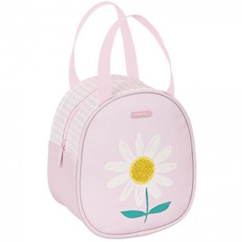 Safta-Portameriendas Térmico Safta Flor Rosa Blanco (19 x 22 x 14 cm)