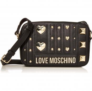 Bolso Love Moschino, Borsa PU, Negro, 15x23x6 cm