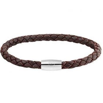 Caï Herren Armband Edelstahl Glänzend Braun 20 cm ohne Stein