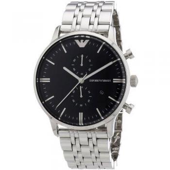 Emporio Armani Reloj Analógico para Hombre de Cuarzo AR0389 Negro