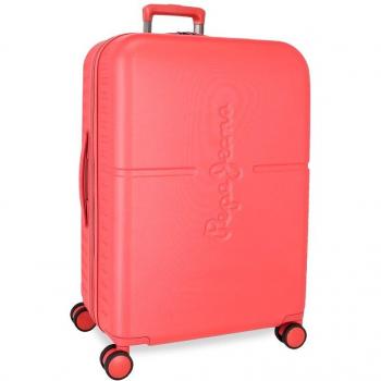 Maleta mediana rígida coral Pepe Jeans Highlight 70cm