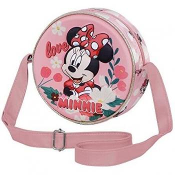 Karactermania Minnie Mouse Garden Bolso Redondo 3D, Rosa
