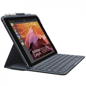Logitech Slim Folio Keyboard Case for iPad (5th and 6th Generation) with Detachable Keyboard, iPad A1893, A1954, A1822, A1823