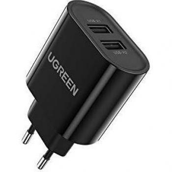 UGREEN 2 Porte Caricabatterie USB da Muro 17W 5V 3,4A