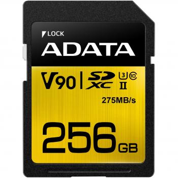 ADATA Premier One 256 GB SDXC UHS‑II U3 V90 – Nero Oro