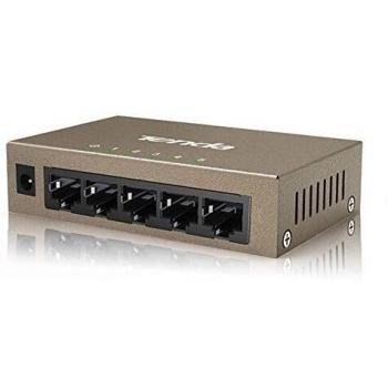 Tenda Switch TEF1005D 5 Porte Fast Ethernet 10/100Mbps con Fori Appendibile a Parete