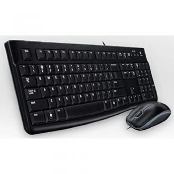 Logitech Desktop MK120 Tastiera e Mouse USB QWERTZ Ungherese Nero