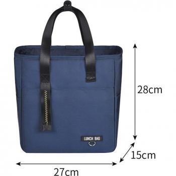 Bolsa Enfriadora de Tela Oxford Gruesa Impermeable con Forro PEVA, Caja de Hielo Térmica para Almuerzos de Oficina, Aislamiento Portátil