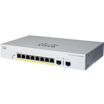 Cisco business 220 series cbs220-8t-e-2g-eu switch gestito l2 8 x 10/100/1000 + 2 x gigabit sfp (uplink) montabile su rack