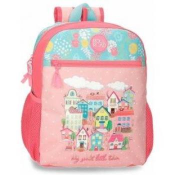 Mochila Roll Road “My Little Town” Adaptable con Bolsillos Laterales 27x33x11 cm