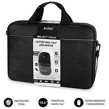 SUBBLIM Pack Select Ratón USB + Maletín para Laptop 15,6