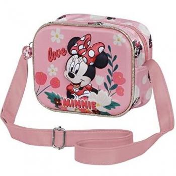 Karactermania Minnie Mouse Garden Bolso Cuadrado 3D, Rosa