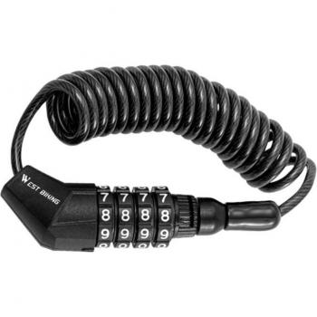 Candado antirrobo de 4 dígitos para bicicleta