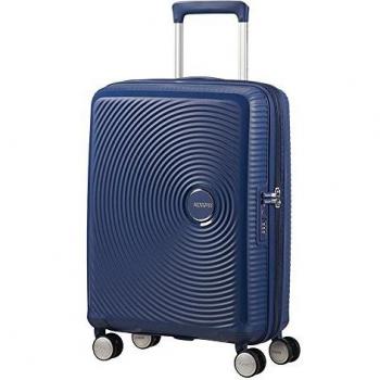 American Tourister Soundbox Spinner Equipaje de mano S (55 cm 41 L), Azul (Midnight Navy)