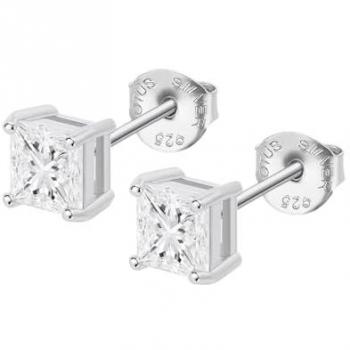 Pendientes Lotus Silver Brillo de Plata con Circonita