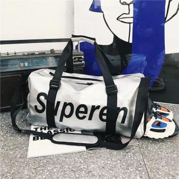 Bolso de viaje fitness para hombre de cuero PU impermeable