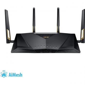 ASUS RT-AX88U Router Gaming AX6000 Dual Band WiFi 6 (802.11ax), Supporto Tecnologia MU-MIMO e OFDMA, Sicurezza di Rete AiProtection Pro, Acceleratore di Gioco WTFast Integrato e QoS Adattivo