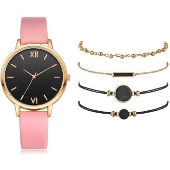 Set de 5 Relojes de Pulsera Analógicos de Cuarzo de Lujo para Mujer