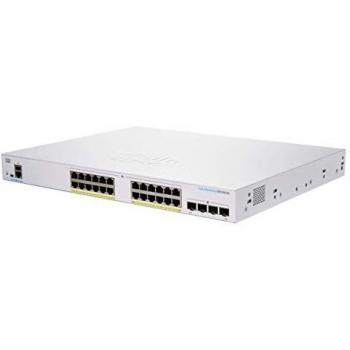 Cisco business 250 series cbs250-24fp-4g-eu switch gestito l2/l3 24 x 10/100/1000 (poe+) + 4 x gigabit sfp poe+ (370 w) montabile su rack