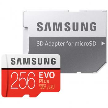 Samsung Evo Plus 256GB MicroSDXC UHS-I U3 Memory Card with Adapter (MB-MC256GA/EU)