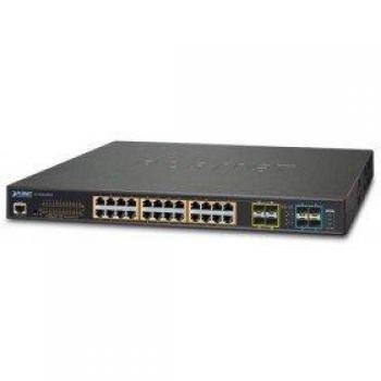 GS-5220-24PL4XR Planet gemanaged L2+ Gigabit Ethernet (10/100/1000) Energia via Ethernet (PoE) Supporto 1U Nero switch di rete