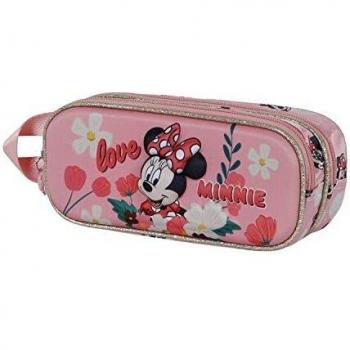 Karactermania Estuche Portatodo 3D Doble Minnie Mouse Garden, Rosa