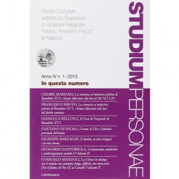 Studium personae. Rivista culturale dell'Istituto superiore di scienze religiose Mons. A. Pecci di Matera (2013) (Vol. 1)