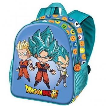 Karactermania Dragon Ball (Bola de Dragón) Three-Mochila 3D Pequeña, Azul, Talla única