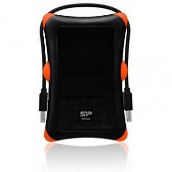 Silicon Power SP010TBPHDA30S3K Disco Rigido Esterno da 1 TB, Armor A30 Antiurto da 2.5, USB 3.0, Grado Militare MIL-STD-810G, Nero