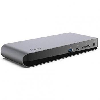 Belkin Thunderbolt 3 Dock Pro with 0.8m Thunderbolt 3 Cable (Dual Monitor 4K at 60Hz, Data Speeds up to 40 Gbps, Upstream Charging up to 85 W) for macOS and Windows