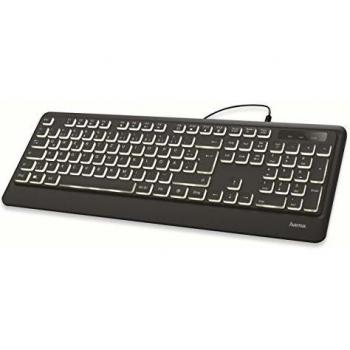 HAMA KC-550 Tastiera Ufficio USB QWERTZ Nera