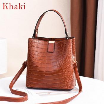 Bolso Retro de Piel de Cocodrilo para Mujer